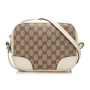 Gucci Beige GG Canvas Crossbody Bag